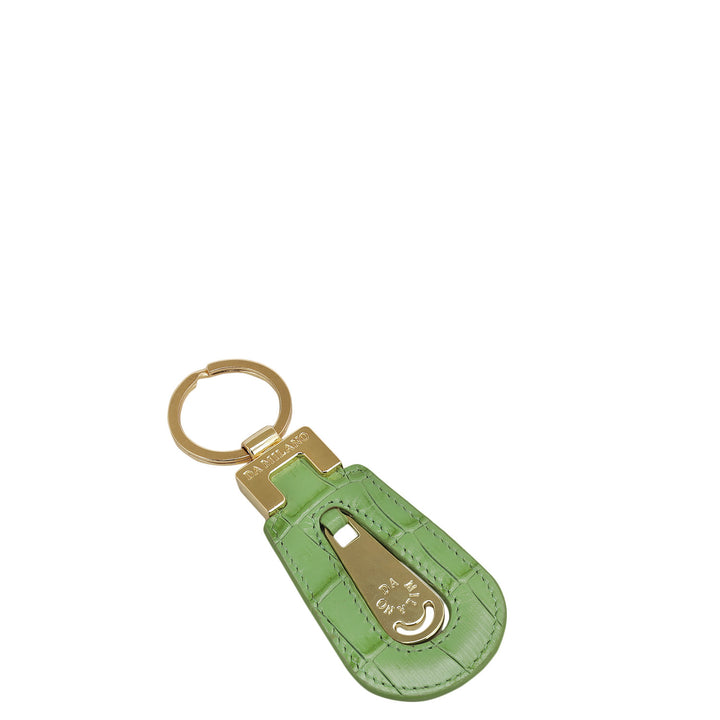 Croco Leather Key Chain - Kiwi