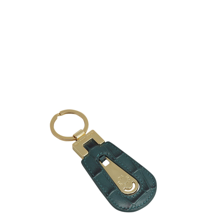 Croco Leather Key Chain - Octane