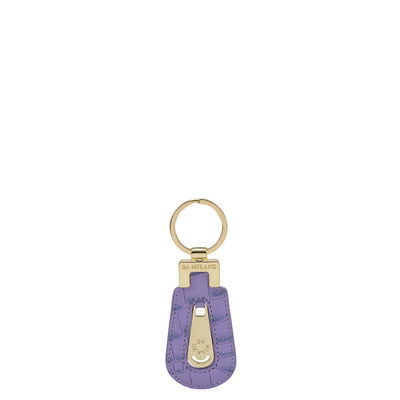 Croco Leather Key Chain - Purple Haze