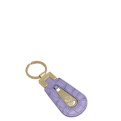 Croco Leather Key Chain - Purple Haze