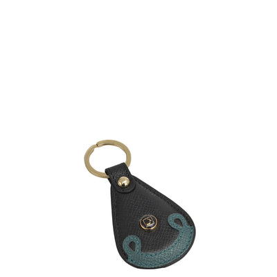 Franzy Leather Key Chain - Black