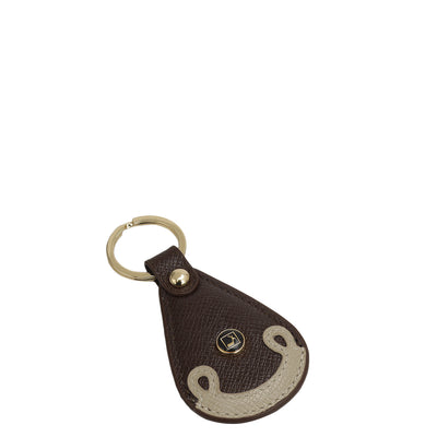 Franzy Leather Key Chain - Chocolate