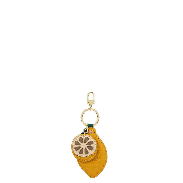 Wax Leather Key Chain - Mustard