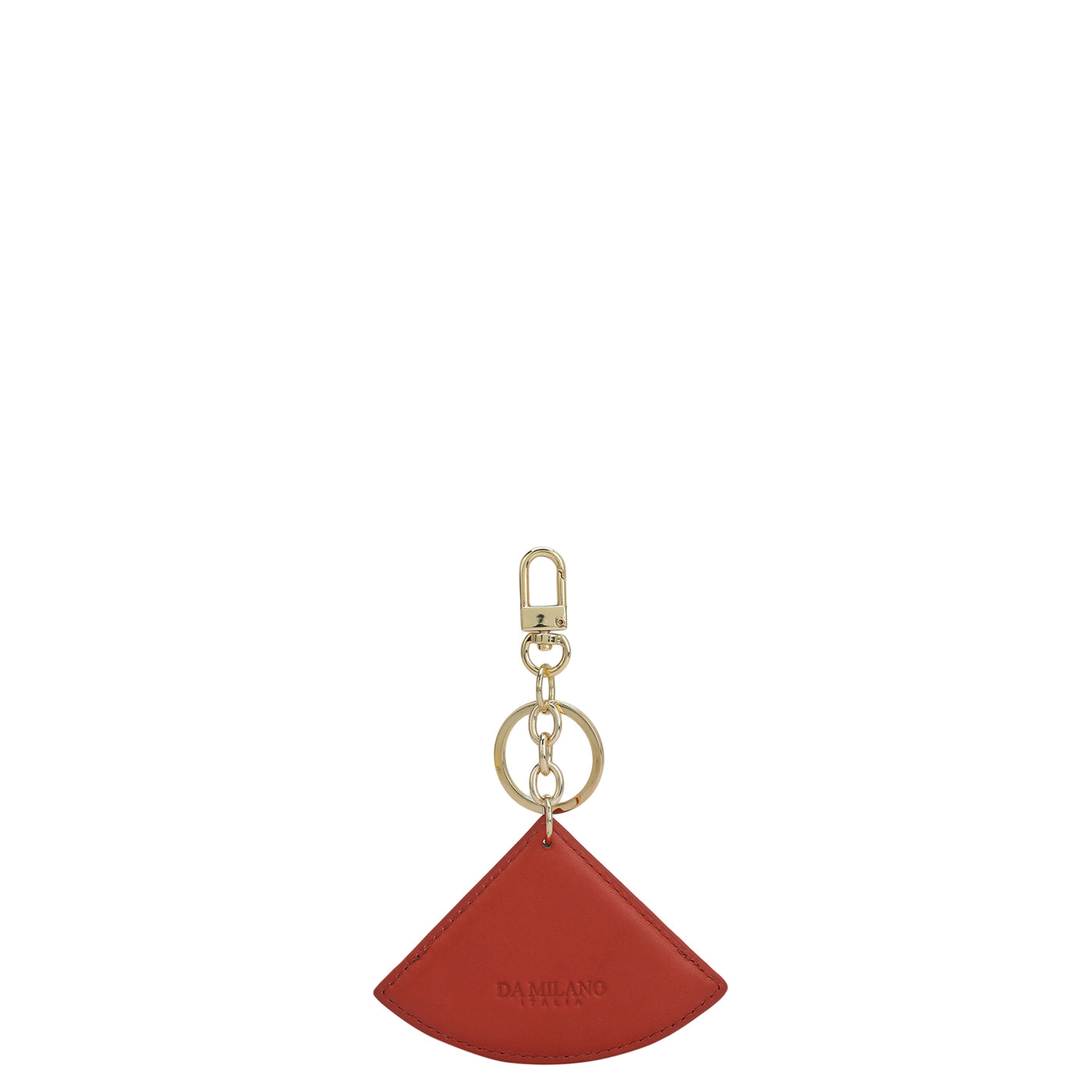 Wax Plain Leather Key Chain - Green Tea