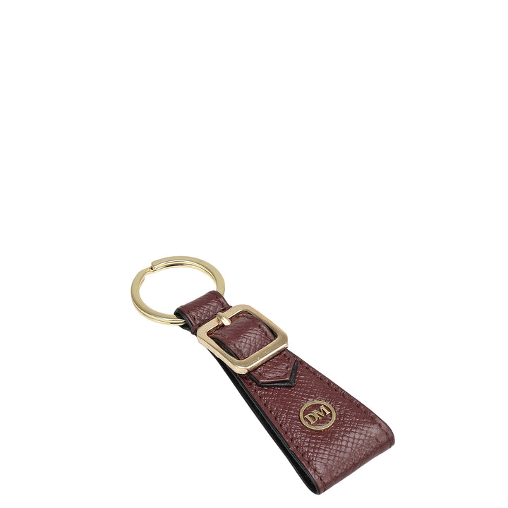 Franzy Leather Key Chain - Berry