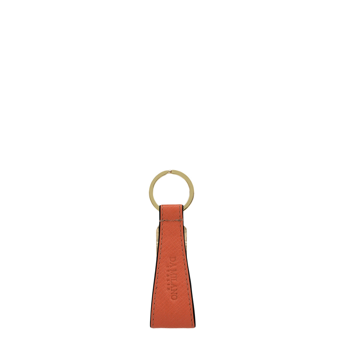 Franzy Leather Key Chain - Salmon