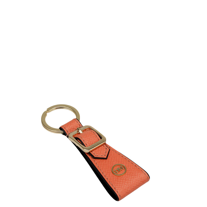 Franzy Leather Key Chain - Salmon
