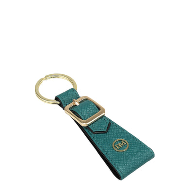 Franzy Leather Key Chain - Teal
