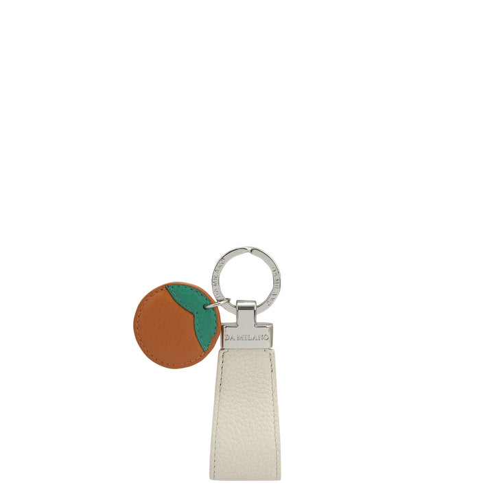 Wax Leather Key Chain - Khaki