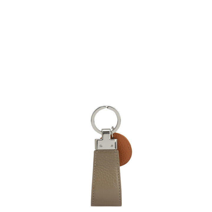 Wax Leather Key Chain - Greyish Taupe