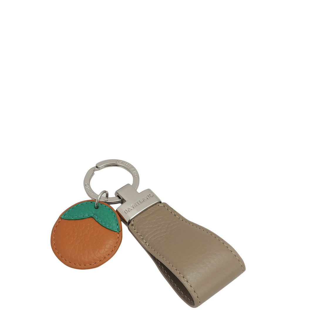 Wax Leather Key Chain - Greyish Taupe