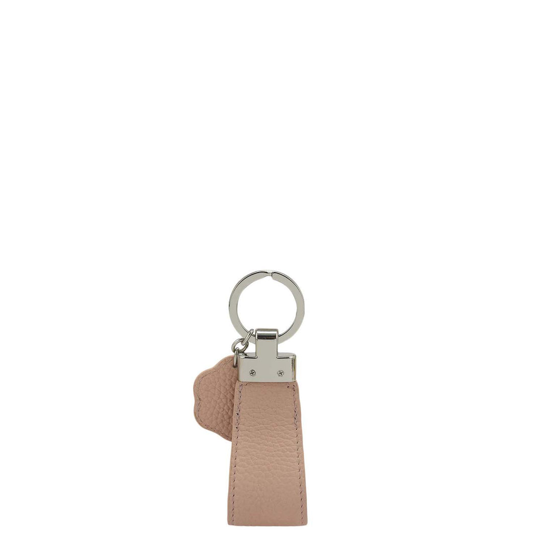Wax Leather Key Chain - Baby Pink