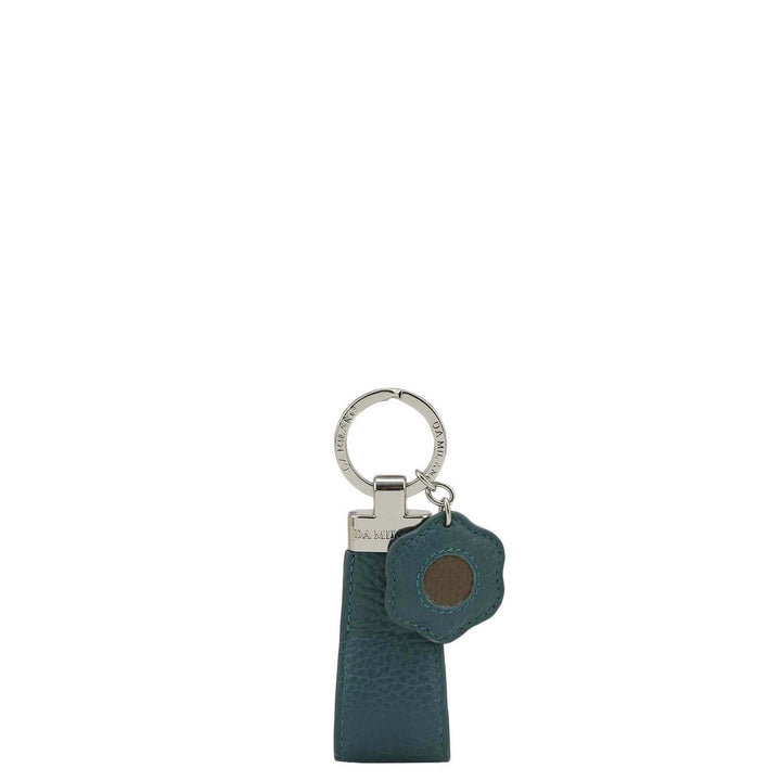 Wax Leather Key Chain - Teal