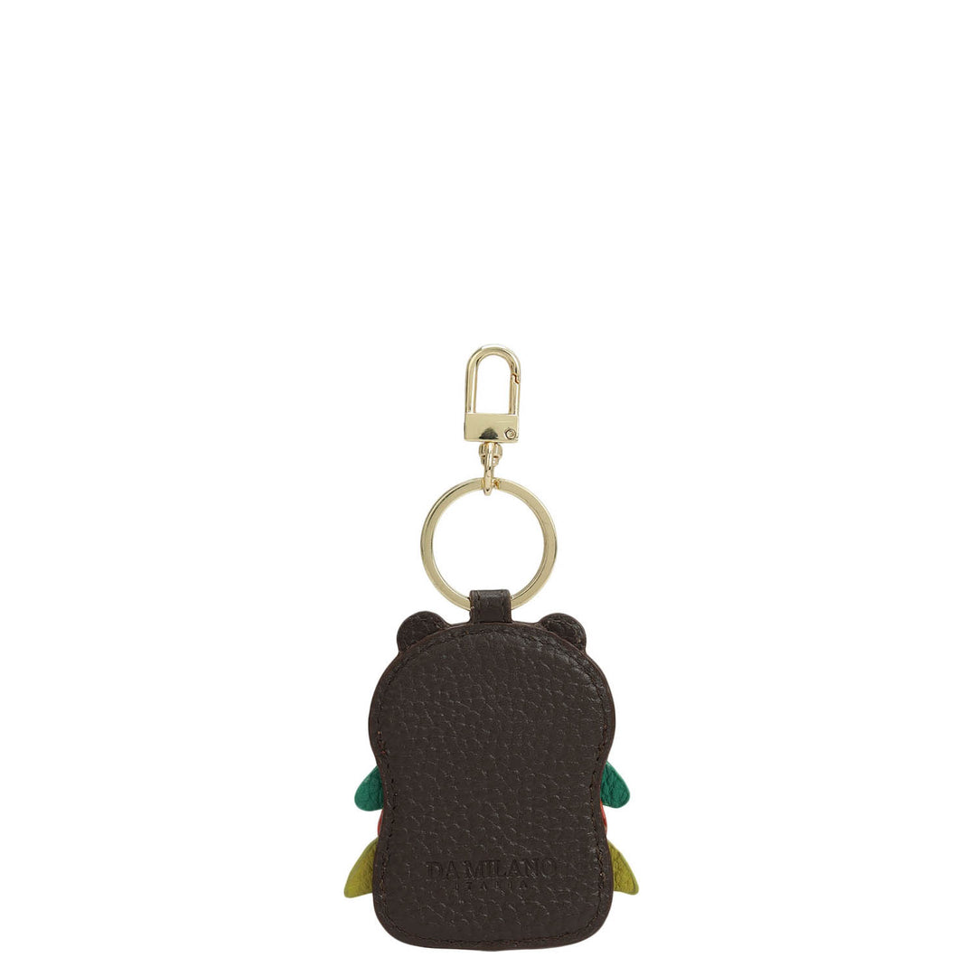 Wax Leather Key Chain - Chocolate