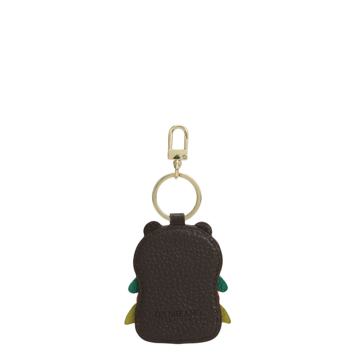 Wax Leather Key Chain - Chocolate