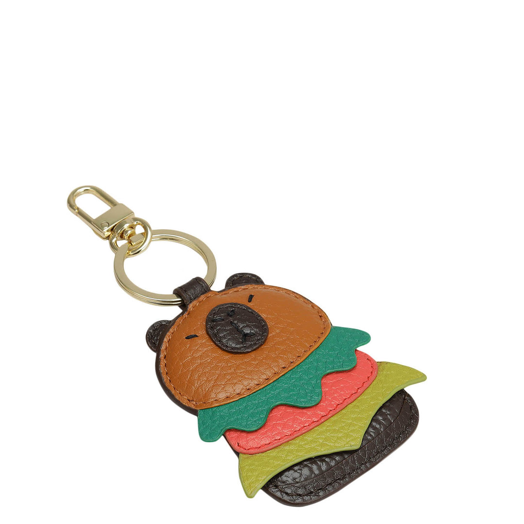 Wax Leather Key Chain - Chocolate