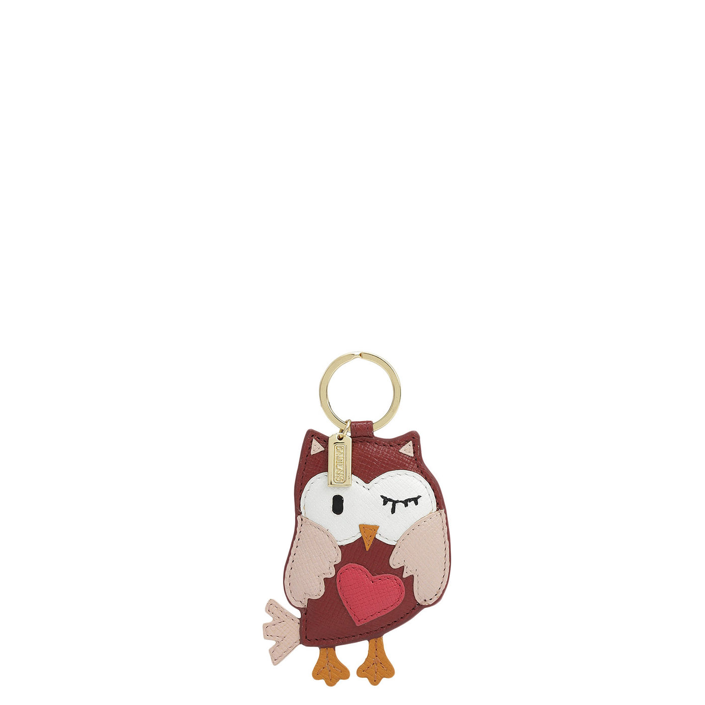 Franzy Leather Key Chain - Plumberry