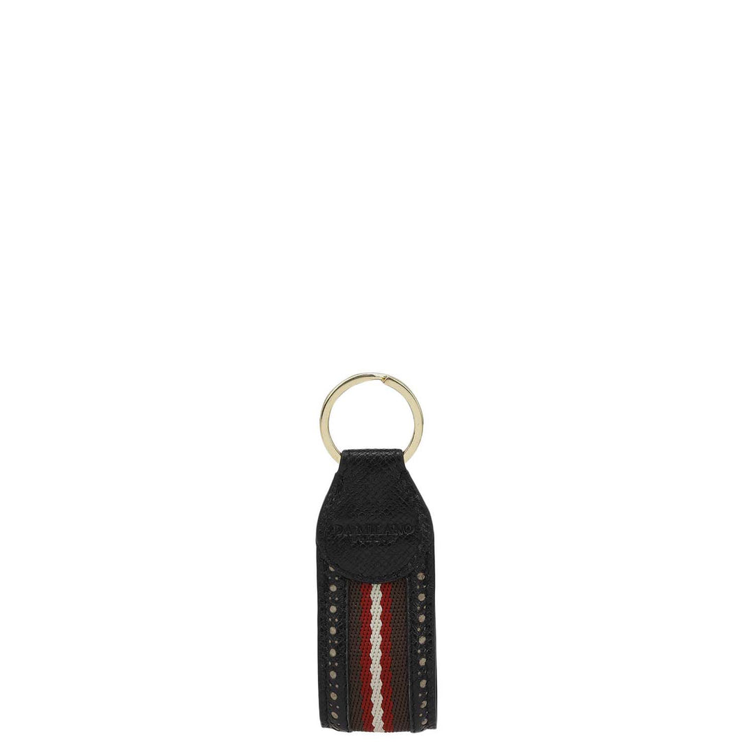 Franzy Leather Key Chain - Black