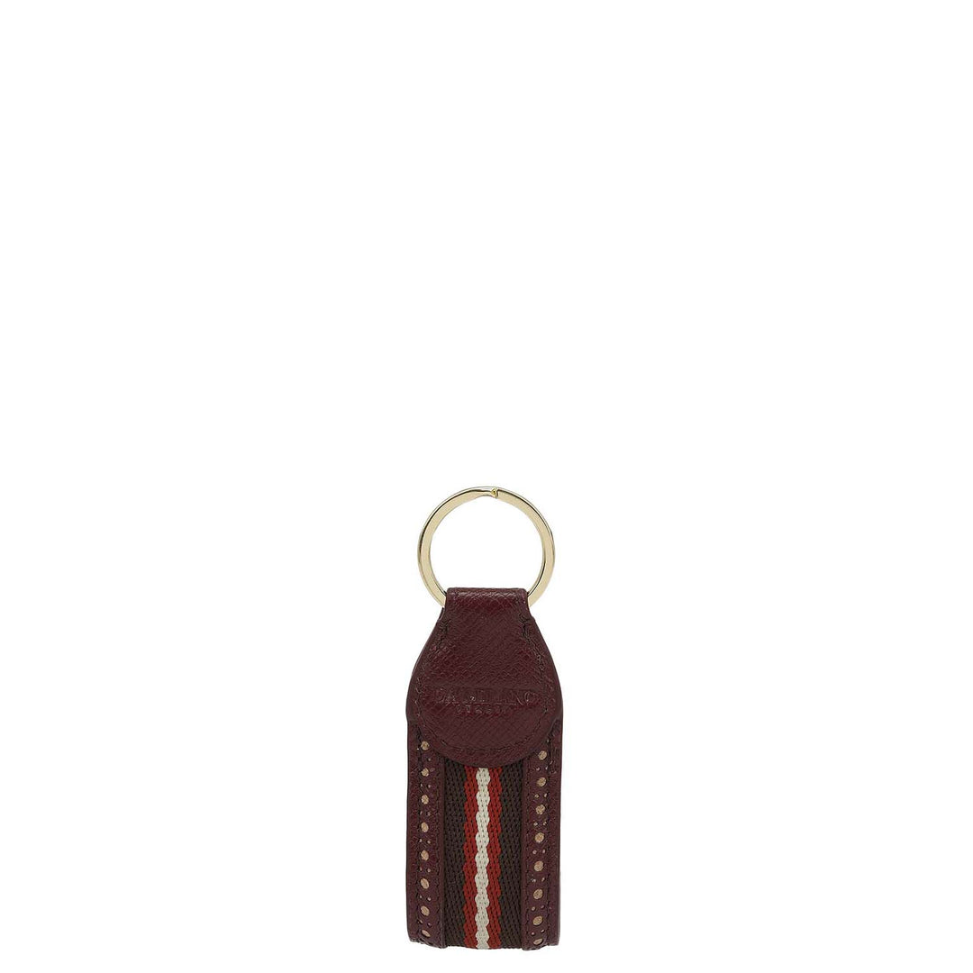 Franzy Leather Key Chain - Blood Stone
