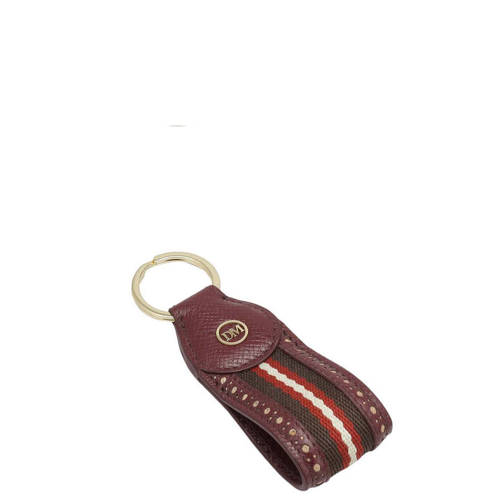 Franzy Leather Key Chain - Blood Stone