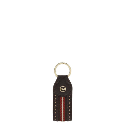Franzy Leather Key Chain - Chocolate