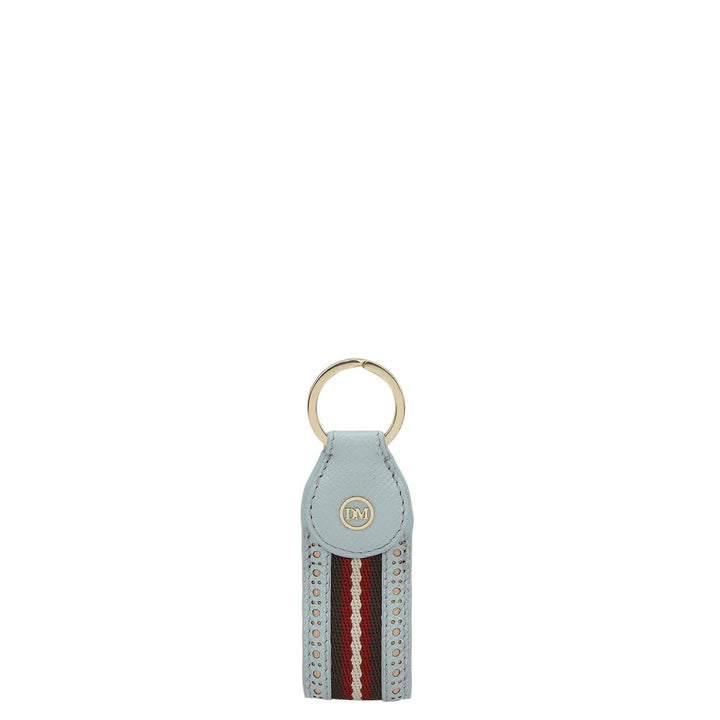 Franzy Leather Key Chain - Cloud Blue
