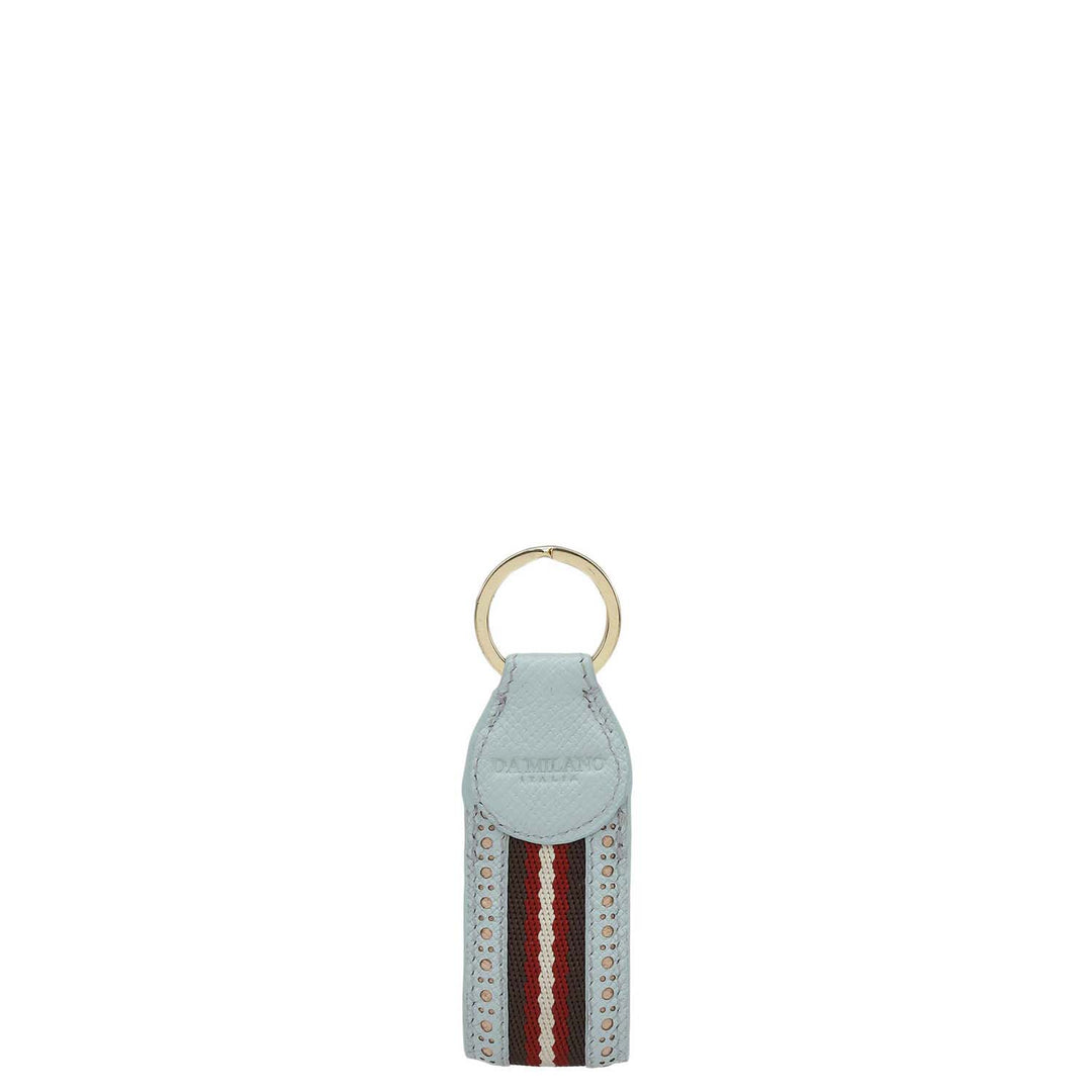 Franzy Leather Key Chain - Cloud Blue