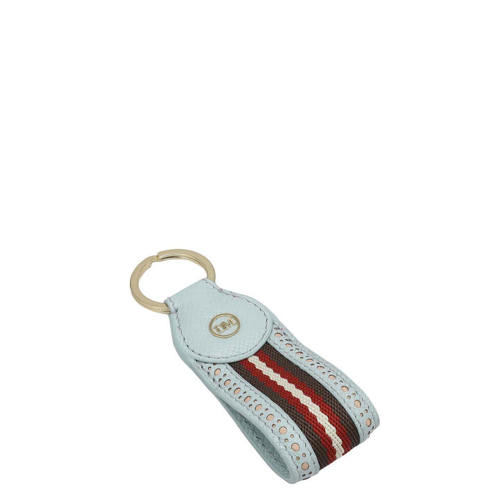 Franzy Leather Key Chain - Cloud Blue