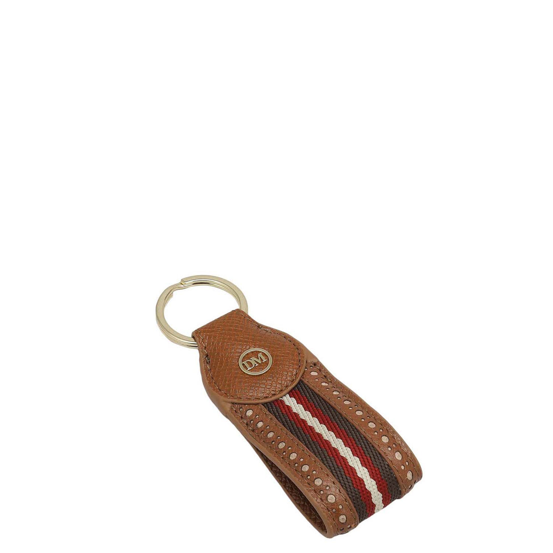 Franzy Leather Key Chain - Cognac