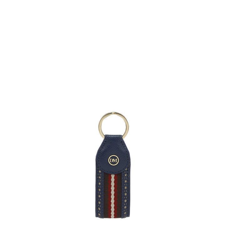 Franzy Leather Key Chain - Ink Blue