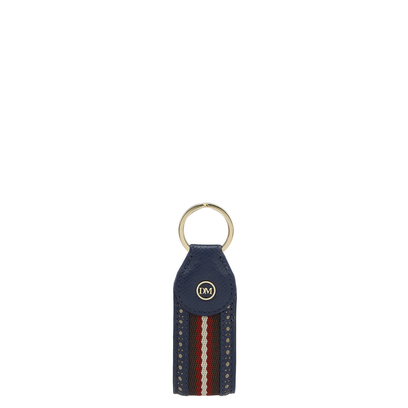Franzy Leather Key Chain - Ink Blue