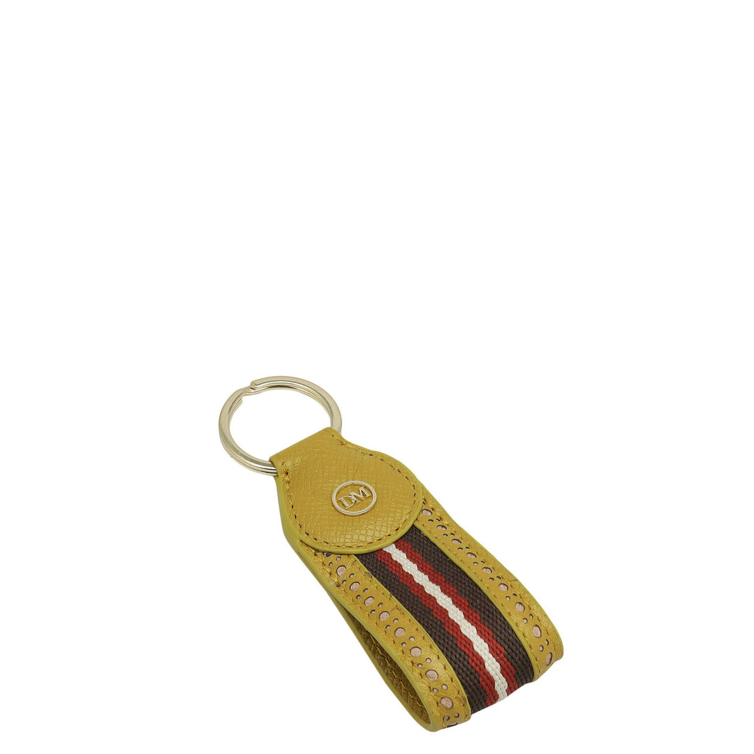 Franzy Leather Key Chain - Mustard