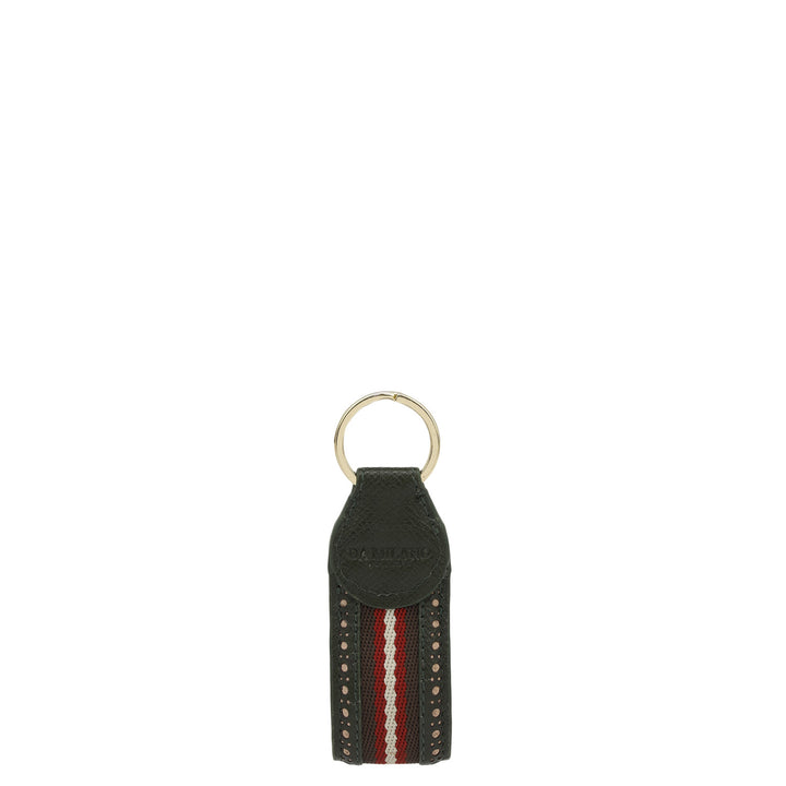 Franzy Leather Key Chain - Petrol Green