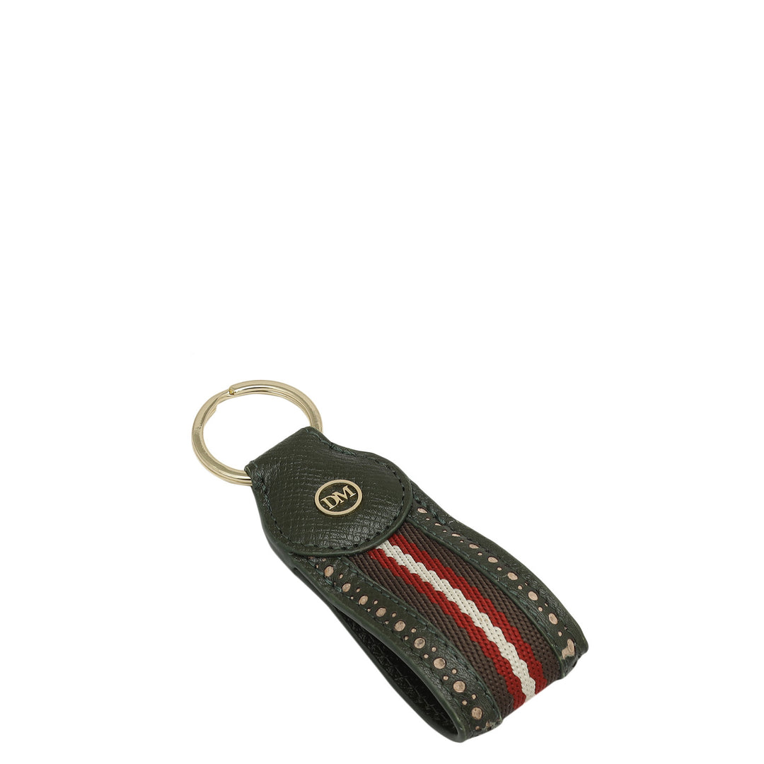 Franzy Leather Key Chain - Petrol Green