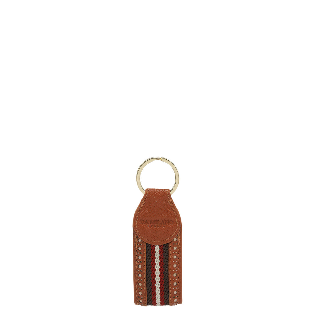 Franzy Leather Key Chain - Rust Orange