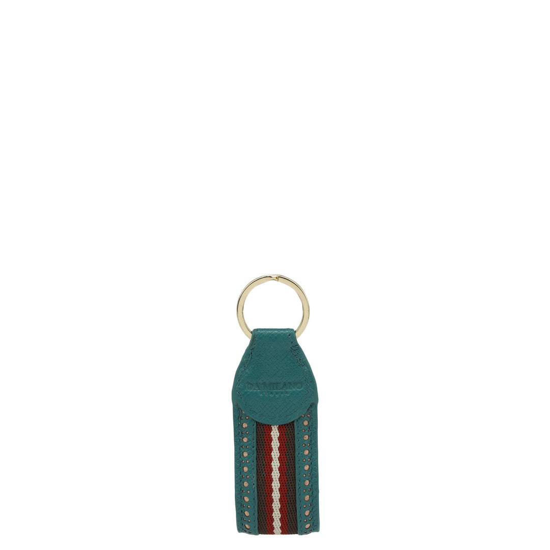 Franzy Leather Key Chain - Teal