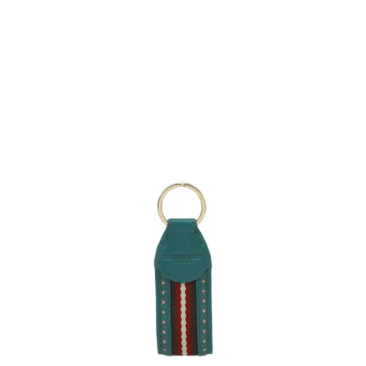 Franzy Leather Key Chain - Teal