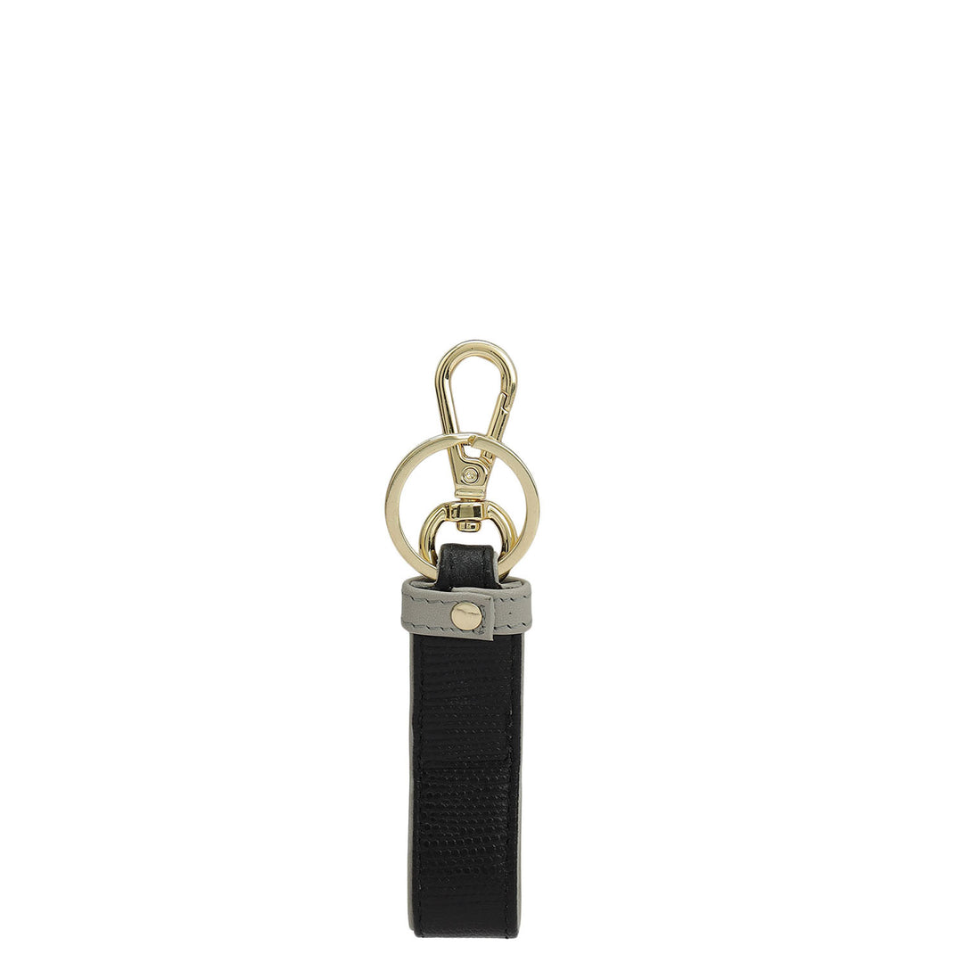 Lizard Leather Key Chain - Black