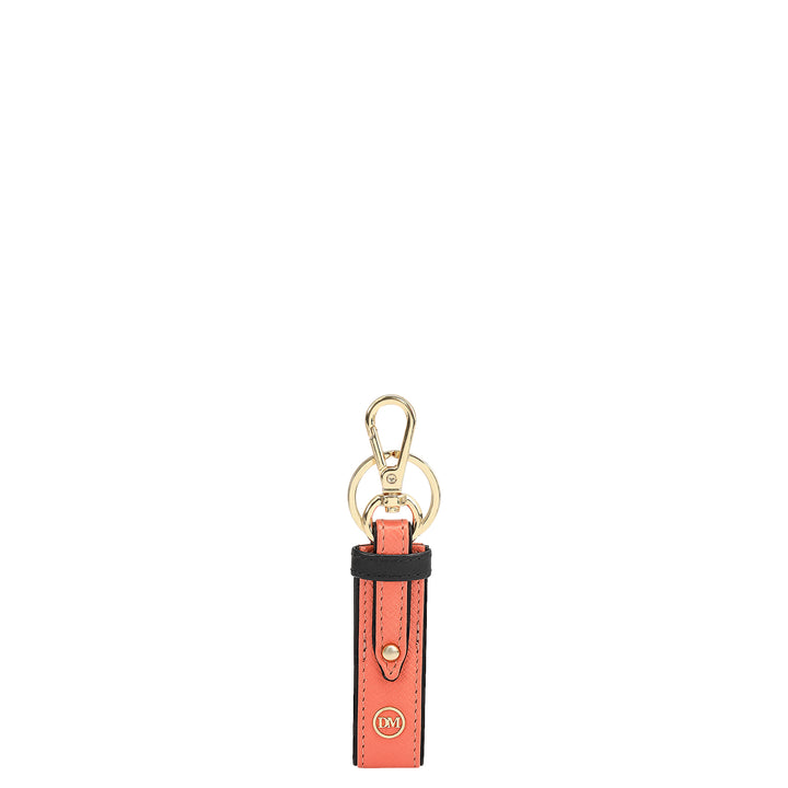 Franzy Leather Key Chain - Salmon