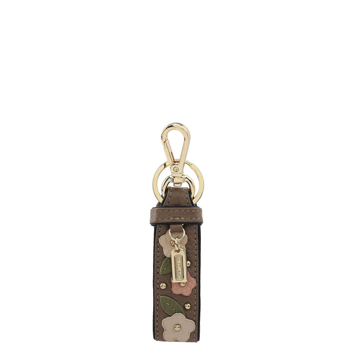Wax Leather Key Chain - Greyish Taupe