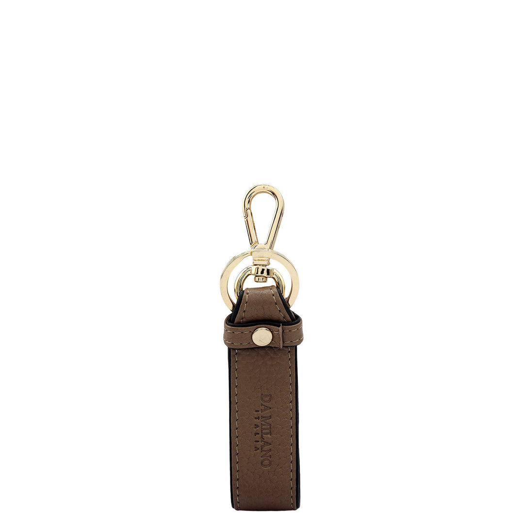 Wax Leather Key Chain - Greyish Taupe