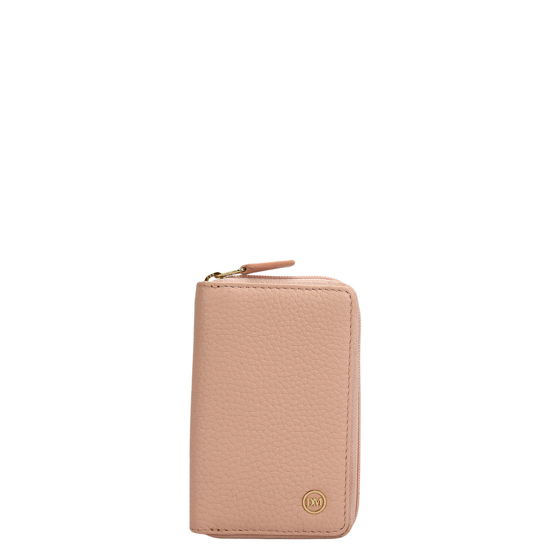 Wax Leather Key Chain - Baby Pink