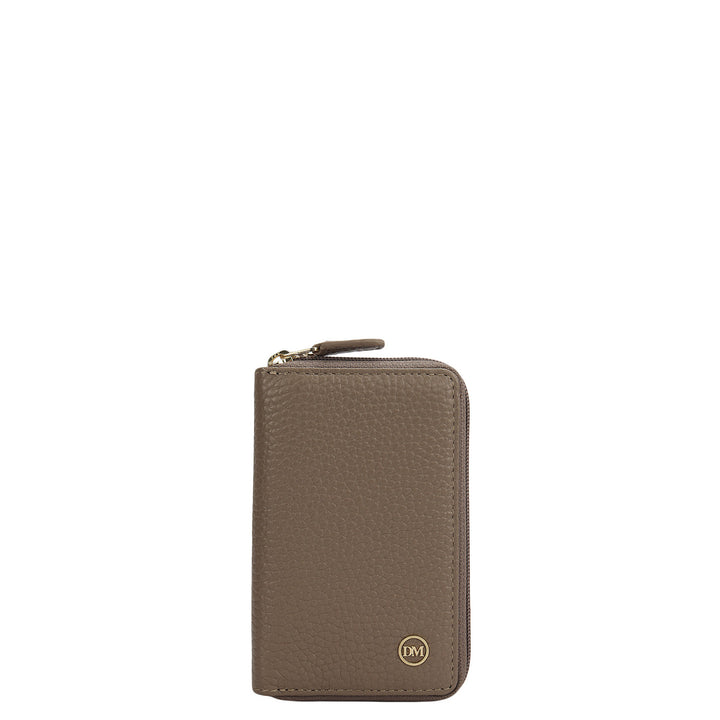 Wax Leather Key Chain - Taupe