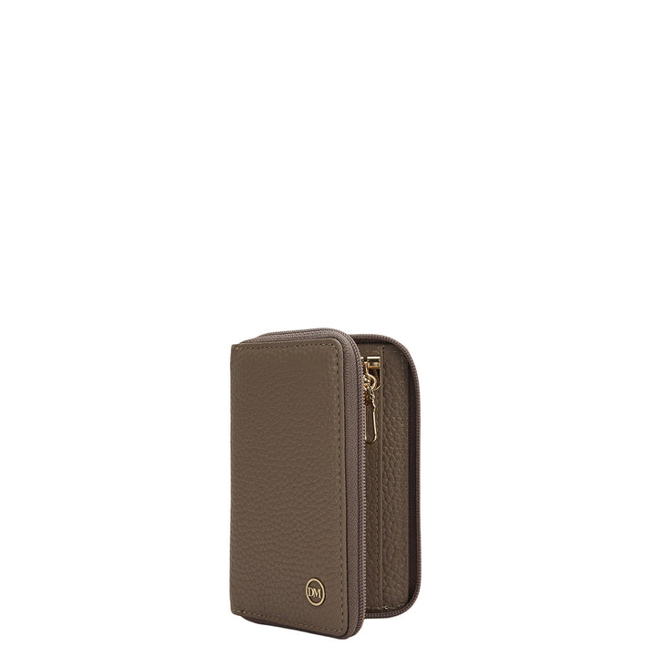 Wax Leather Key Chain - Taupe