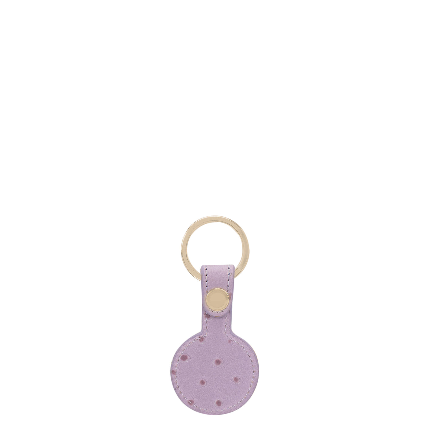 Ostrich Leather Key Chain - Lavender