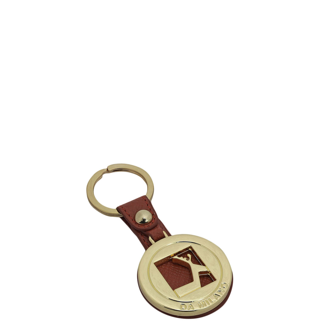 Franzy Leather Key Chain - Brick
