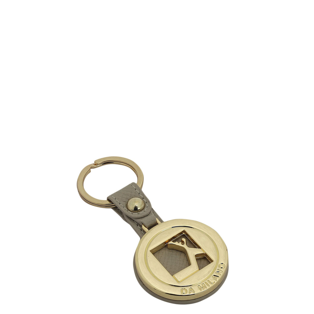Franzy Leather Key Chain - Chalk