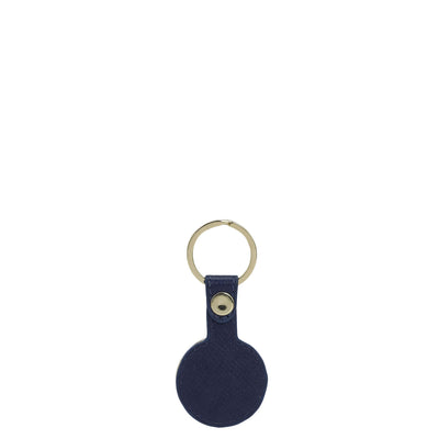 Franzy Leather Key Chain - Ink Blue