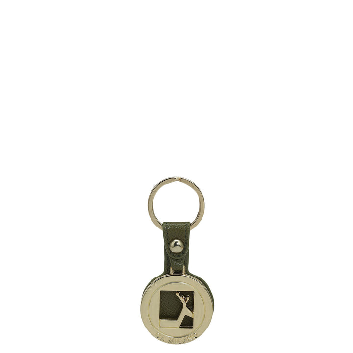 Franzy Leather Key Chain - Olive