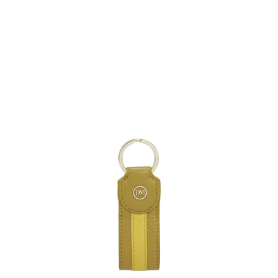 Franzy Leather Key Chain - Mustard